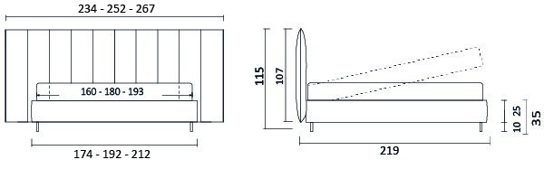 Afmetingen Opera Slim BedHabits 4 100